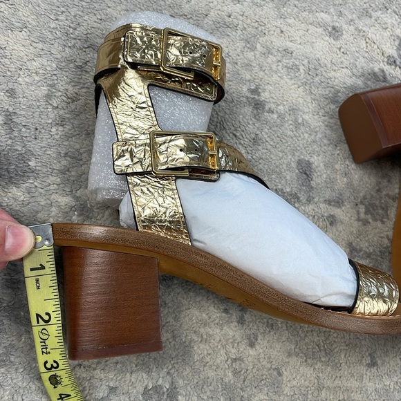 NIB Zadig & Voltaire Cecilia Caprese Sandal Gladiator Leather Gold Sz 40 - Picture 14 of 16